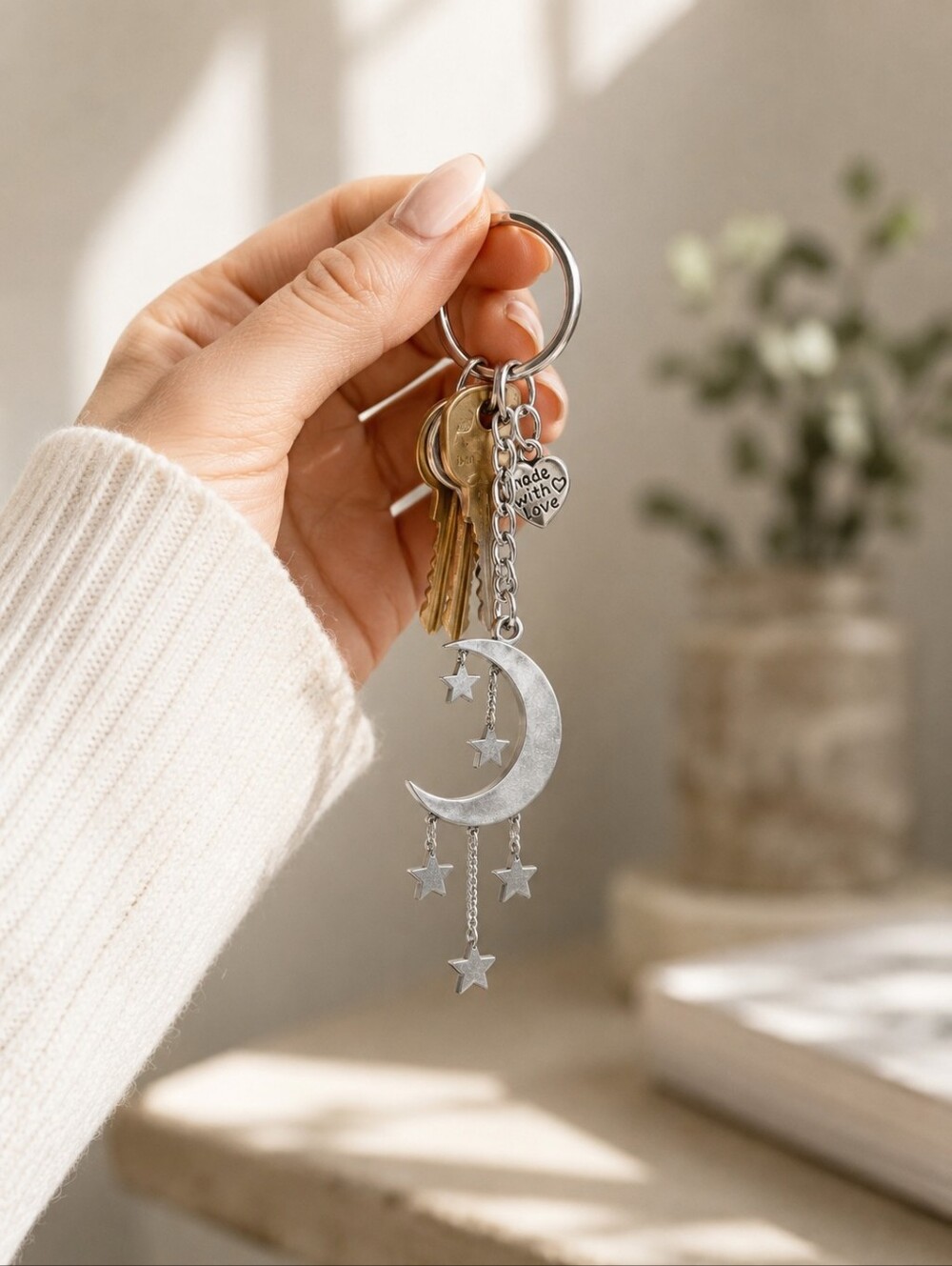 Host Pick 🖤 Moon Stars Keychain | Handcrafted | Brand New